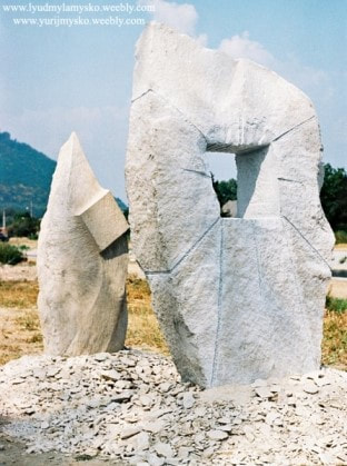 “Divine Mill”, 2002, sandstone, 333x300x200 cm, Velky Sharish, Slovakia, with other author.  