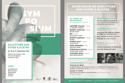 2016 – 1st International Sculpture Symposium, gypsum, Vaujours, France.                                                                                                                                                                   