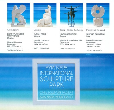 2017 – 5th International Sculpture Symposium, limestone, Ayia Napa, Cyprus. Catalog.