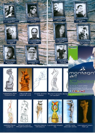 2012 – 6th International Sculpture Symposium, wood, Thyon-Region, Switzerland.                                                                                                                               